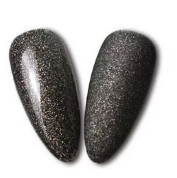 Gellack Eyeshadow Tiefschwarz Glitzer Nagel